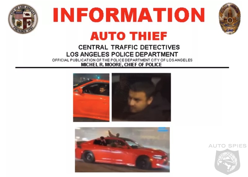 LA Police On The Hunt For Man Seen On Social Media Driving A Stolen Dodge Charger